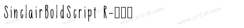 SinclairBoldScript R字体转换